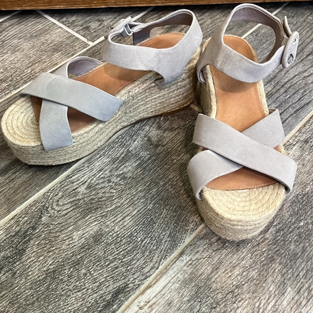 GUC Halogen Emery Gray Suede Platform Espadrille, size 7.5 - Picture 5 of 8